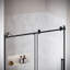 Porte de baignoire coulissante semi-sans cadre 60 po x 60 po avec quincaillerie en chrome poli 5/16 po traité CrystalTech Sebino-120911976