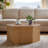 Honey Fluted Hexagon Coffee Table