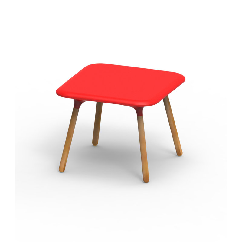 Pal Plastic Side Table, Ecru, Brown