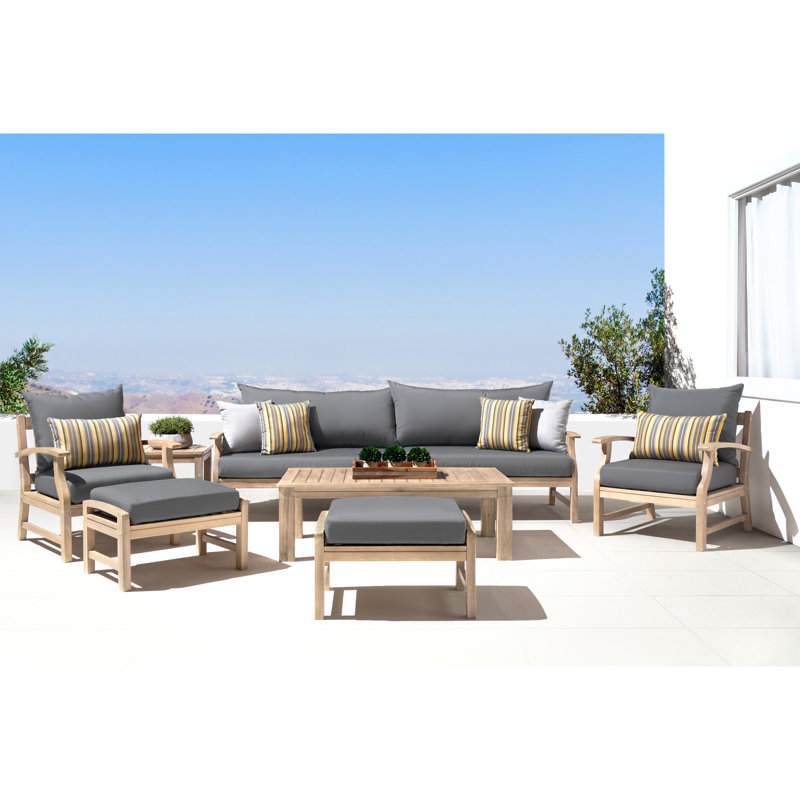 Ensemble de conversation avec canapé Paulet Sunbrella, Sunbrella® gris anthracite