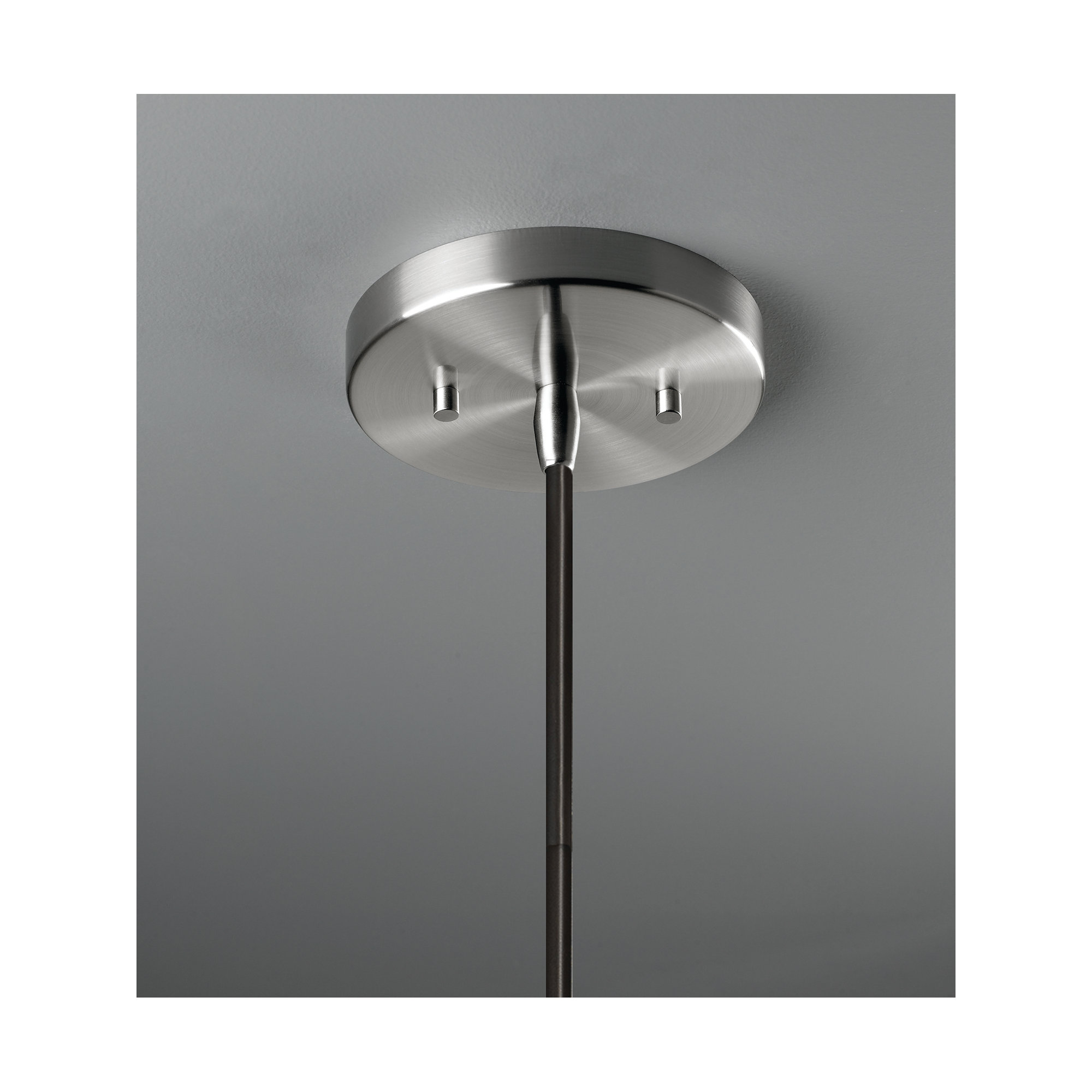 Logan 1 - Light Single Geometric LED Pendant, Pewter Green, Brushed Nickel, Incandescent