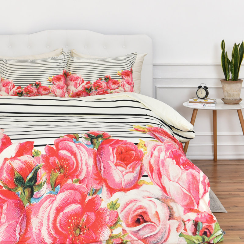 Ensemble de housse de couette Allyson Johnson, Housse de couette simple / simple TG et 1 taie dé