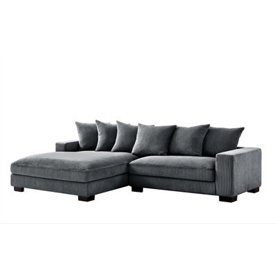 Luxe Oversized Two-Piece Sectional Couches For Living Room, 102.4-Inch L Shaped Sofa With Chaise, Upholstered With Corduroy Fabric