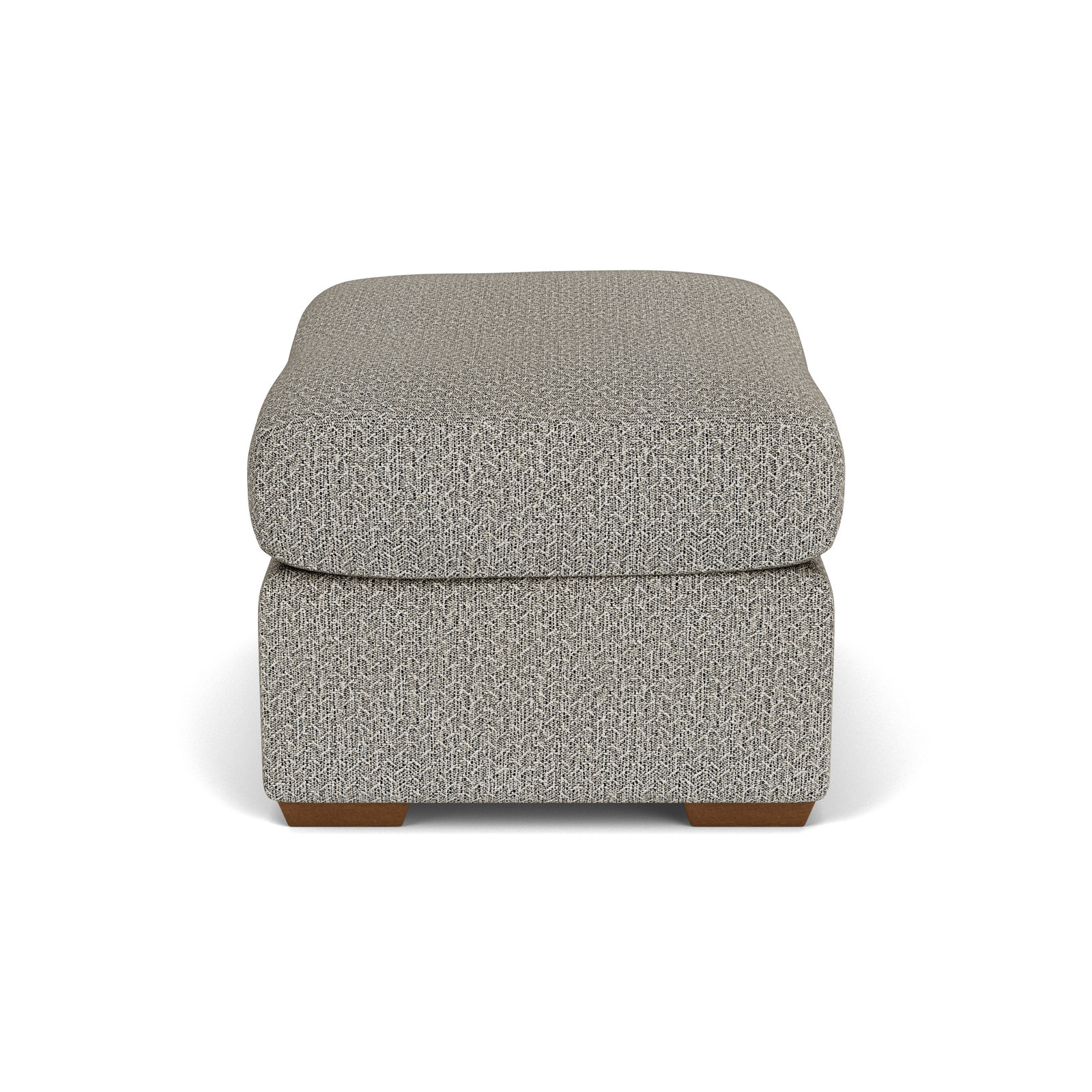 Upholstered Ottoman, Gray Polypropylene/Olefin