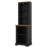 2-Piece Tall Freestanding Cabinet Set With Walnut Top, Open Storage, Display Bookcase With Anti-Tip Device-1292828267