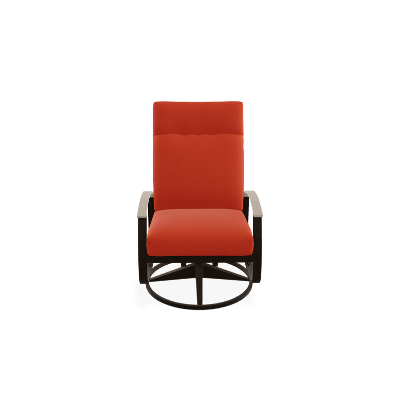 Chaise de patio pivotante avec coussins Askar, Mango, Désert P60, Kona texturé