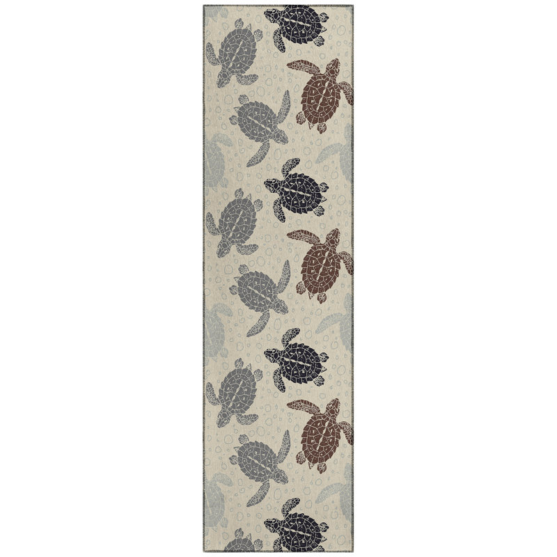 Grajeda Washable Indoor / Outdoor Rug, Runner 2'3" x 7'6"