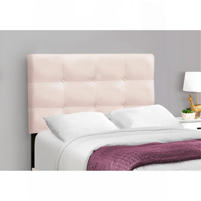 Bed, Twin Size, Upholstered, Bedroom, Frame Only, Youth, Teen, Juvenile, Velvet, Transitional