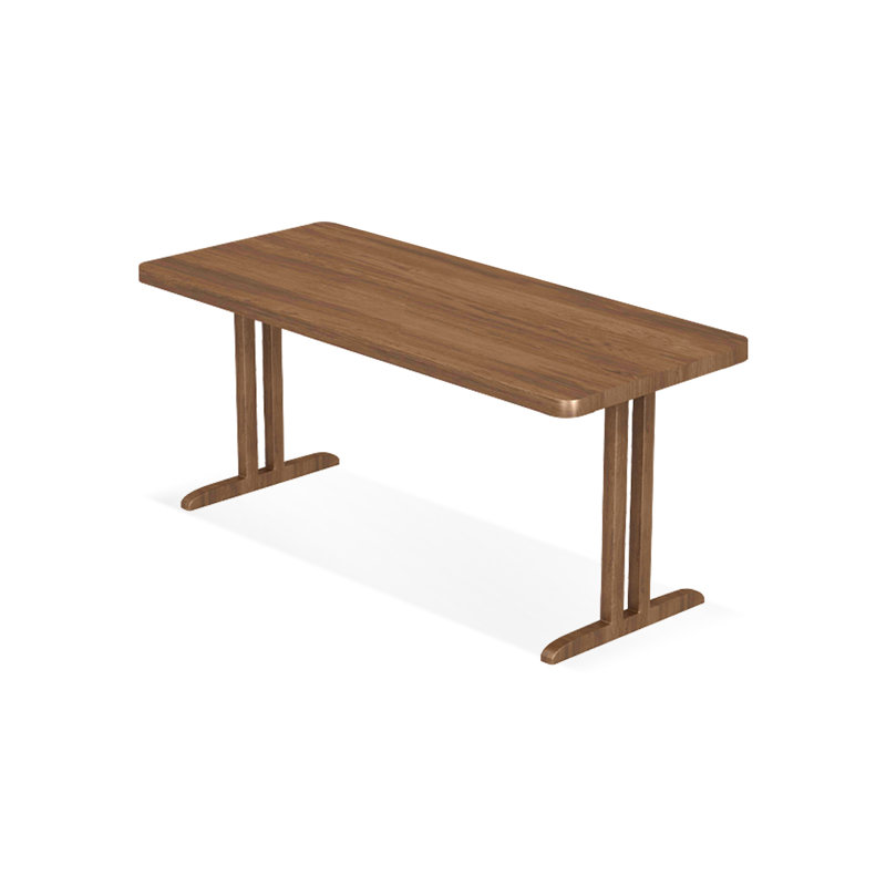 Bureaux rectangulaires en bois massif noyer, H 29,53 po x l 62,99 po x P 23,62 po