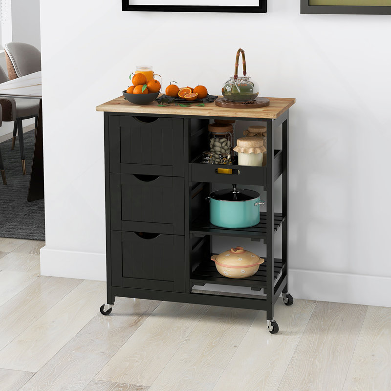 Armoire d'appoint durable avec tiroir, panneau à haute densité, surface lisse et roulettes pivotantes pour faciliter le déplacement et le rangement.