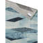 Tapis géométrique bleu / ivoire Braziel-833437678