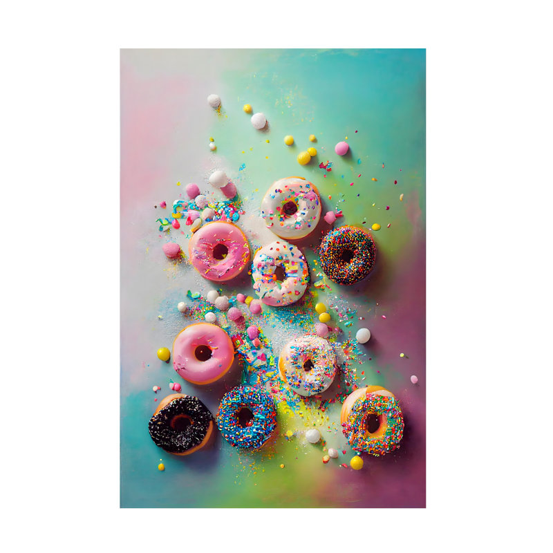 Gracely Delicious Donuts sur toile, H 19 po x l 12 po x P 2 po