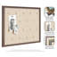 Tableau d'affichage encadré en tissu avec tableau neutre en lin à tissage neutre-132961063
