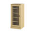 Armoire de rangement 100% en bois massif avec porte étroite en verre dépoli avec tablettes réglables, rangement empilable peu encombrant, l 16,5 po x H 35,75 po-129845566