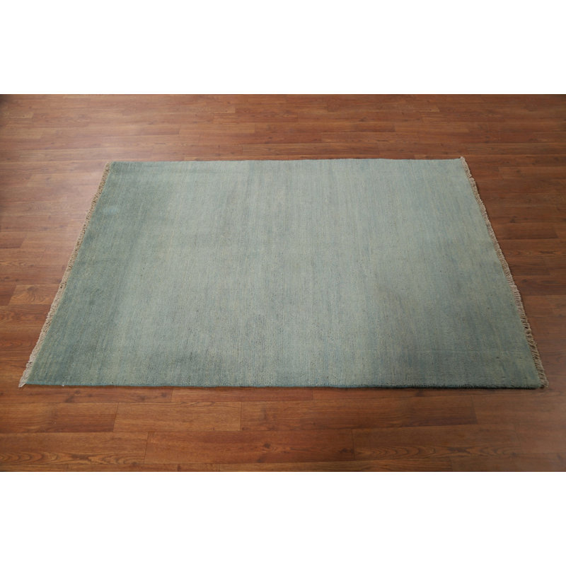 Tapis de vestibule oriental bleu clair Gabbeh 3 x 5