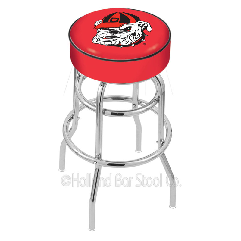 Tabouret de bar et de comptoir pivotant NCAA, Tabouret de comptoir (siège à 25 po de hauteur, Géorgie (chien)