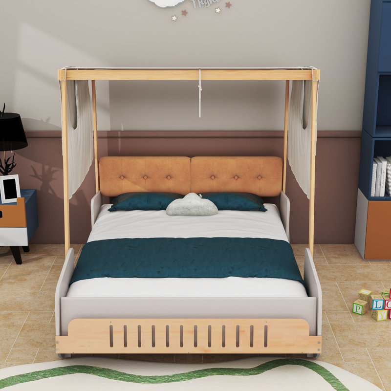 Car Bed With LED Lights And Pillow, Full