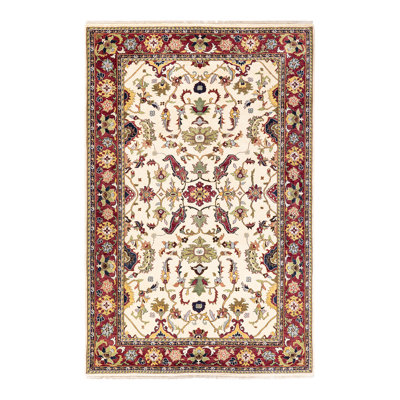Haynie One-of-a-Kind 6' 1" X 9' 1" 2000s Wool Area Rug in Ivory