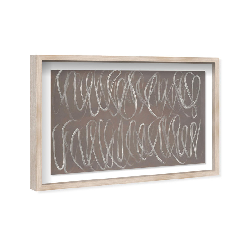 Oliver Gal Coastal Mirage I Abstract - Luxury Shadowbox Framed Wall Art, 26" H x 38" W, Cream
