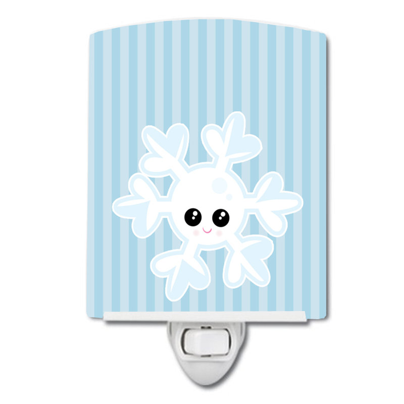 Weather Snowflake Face Ceramic Night Light