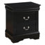Ensemble de chambre à coucher grand lit quatre pièces Fy, poignées en métal nickel antique, noir-109972714-109972715
