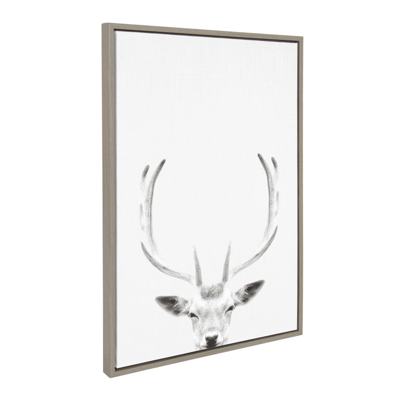 «Deer» par Simon Te of Tai, reproduction d'art sur toile encadrée