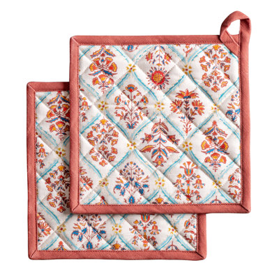 Maison D' Hermine Paisley Linen Potholder Set