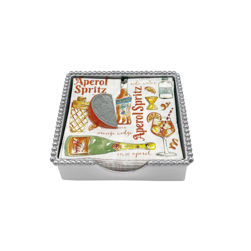 Orange Slice Beaded Napkin Box Set _x000D_