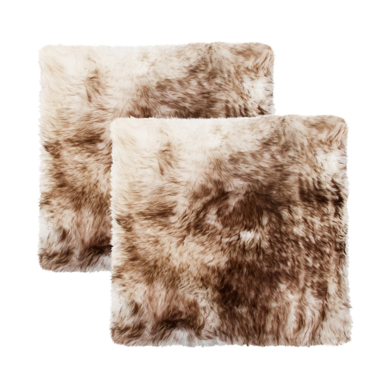 Coussins de chaise en laine, 4, Chocolat dégradé, 17 po x 17 po