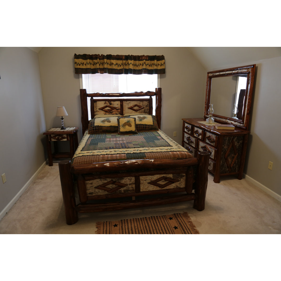 Minehead Solid Wood 4 Piece Bedroom Set Loon Peak® Bed 