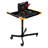 Portable Rolling Work Table - Adjustable Height (34-48”), Tool Tray With Rubber Padding, 125Lbs Load, 3” Lockable Casters, Workshop & DIY