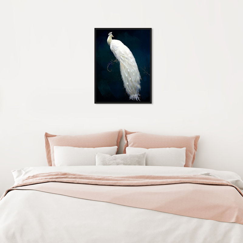 Habillé de plumes - impression, Toile avec cadre photo, H 45 po x l 30 po, Noir