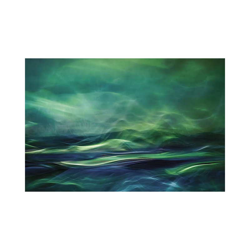 « northern lights », impression, H 18 po x l 26 po x P 1,5 po, Toile