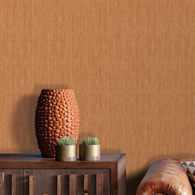 Rafia Grasscloth Mango Wallpaper