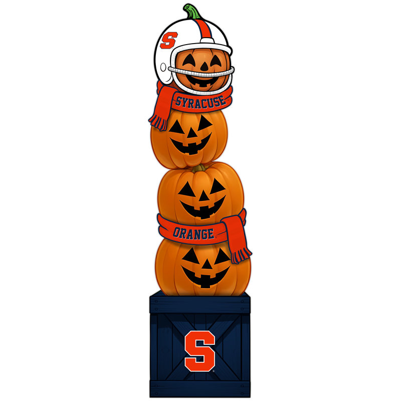 Syracuse Pumpkin Stacked Leaner With Helmet