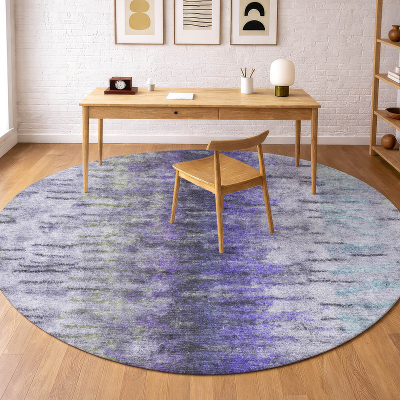 Tapis décontracté de qualité supérieure Mayfield AMF2319, Mauve, Rond 8 pi