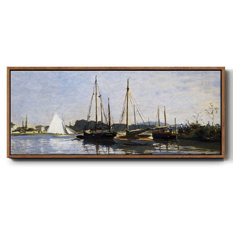 Bateaux de plaisance, 1872 - Toile encadrée, H 20 po x l 50 po