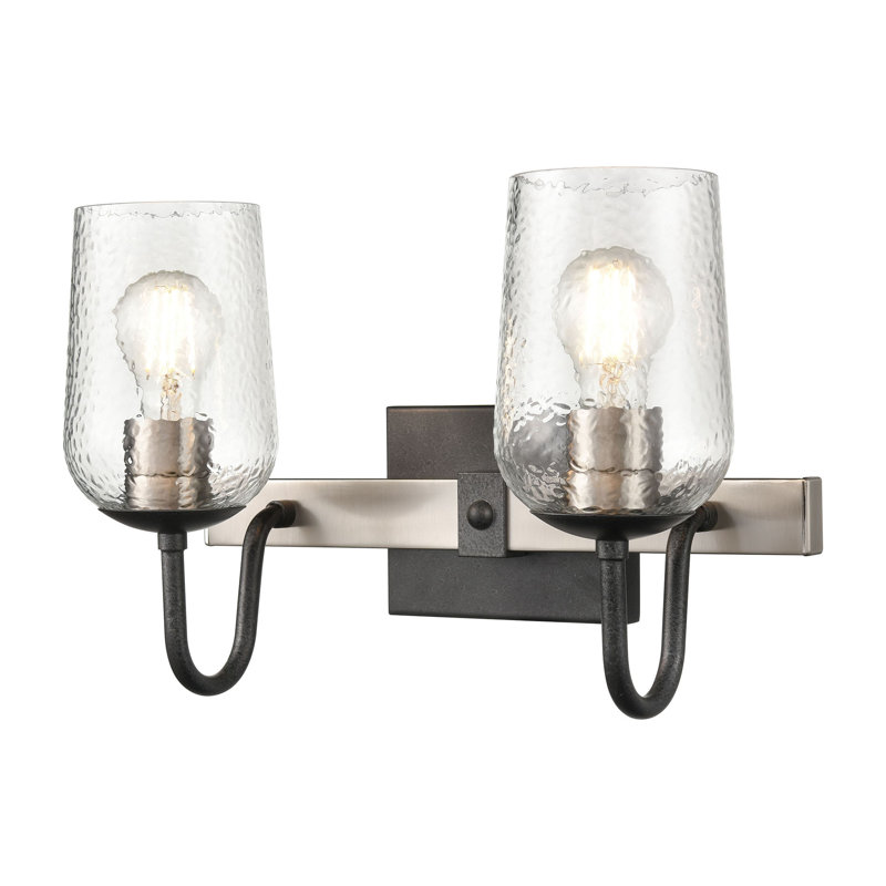 Éclairage pour meuble-lavabo à 2 lumières de 10,5 po de hauteur Blakely - nickel brossé, 2 Lights
