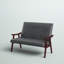 Causeuse avec accoudoirs en similicuir 46,75 po-1887112391-1887112390