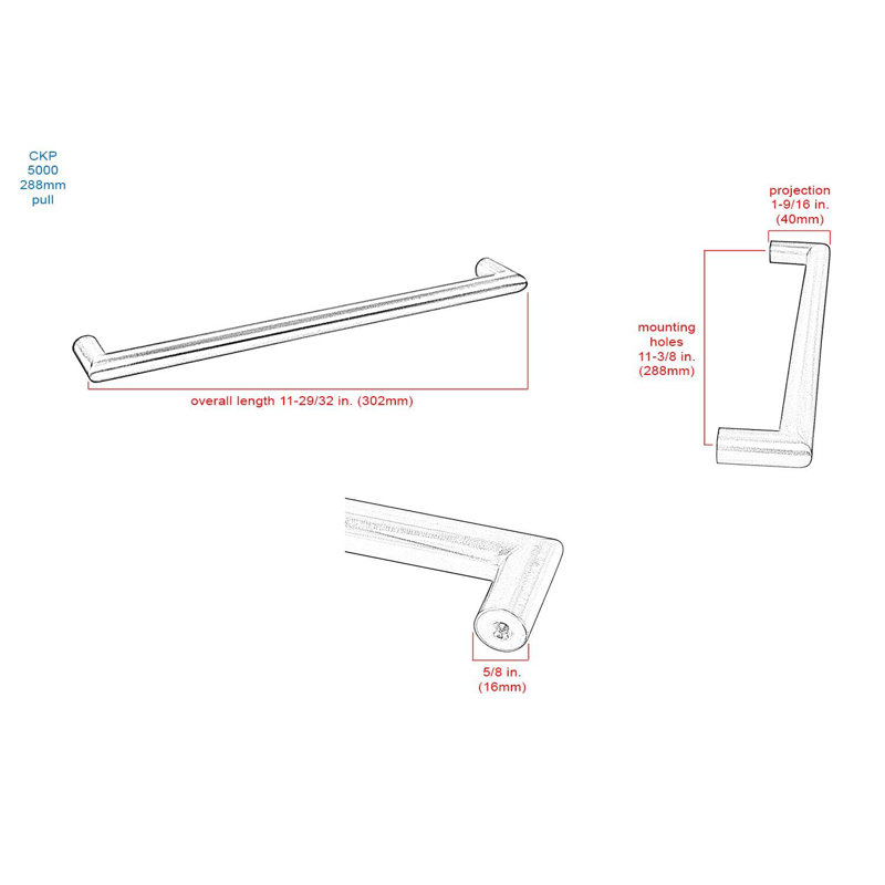 Premium Collection 11-3/8 In. Bar Pull