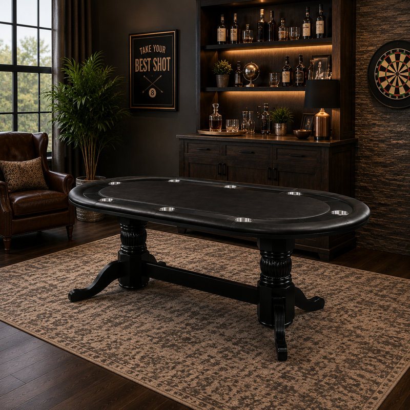 Table de jeu 80 po, Noir