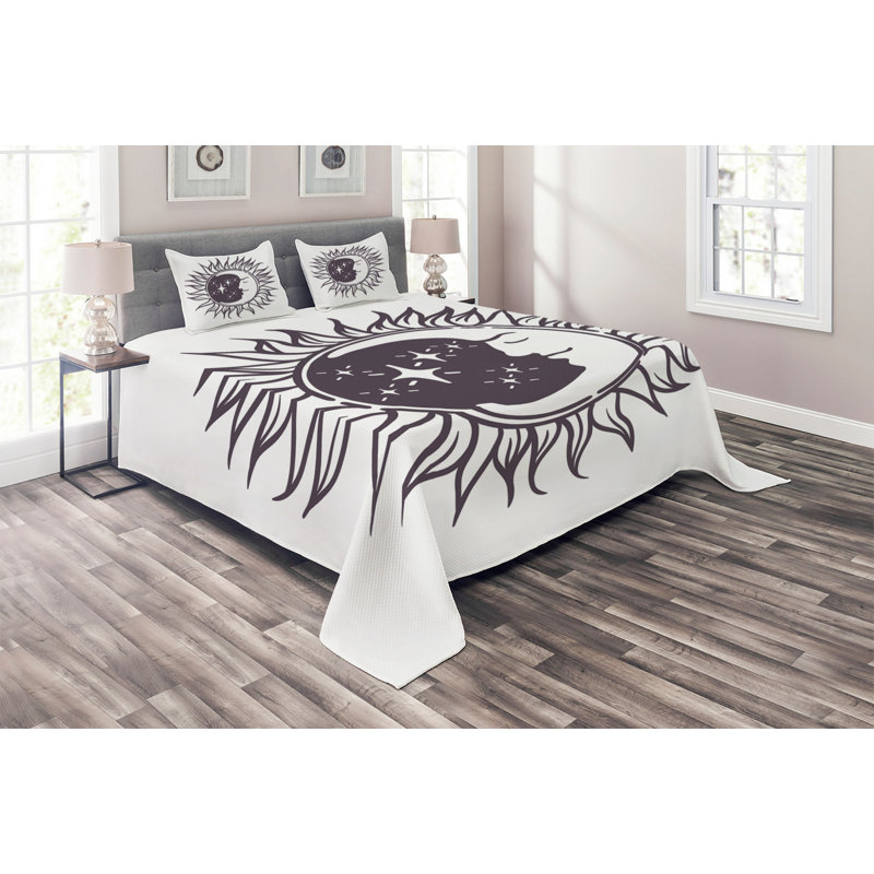 Modern & Contemporary Coverlet, King Bedspread + 2 Shams