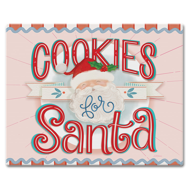 Planche à découper 12 po x 15 po Cookies for Santa