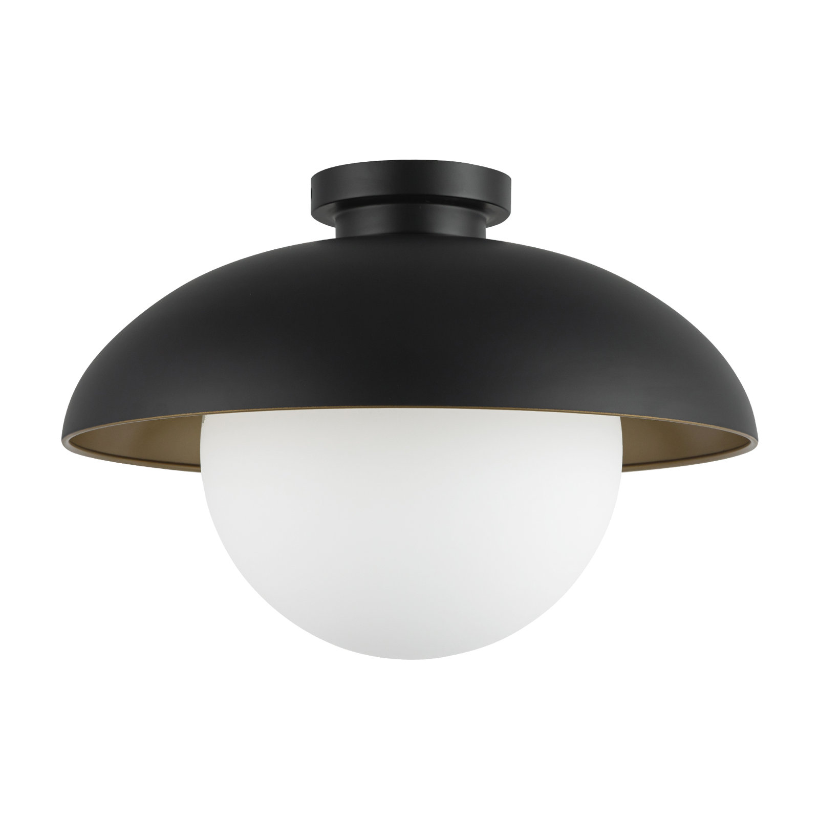 Alessia Flush Mount, 7" H x 10.875" W x 10.875" D, Matte Black