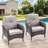 Valierius Stylish High Back Outdoor Wicker Dining Chairs Set Of 2 - Comfortable Rattan Seating With Professional Outdoor Cushions, Ideal For Garden, Balcony, Deck, Porch, And Poolside Relaxation-58164588-53710283