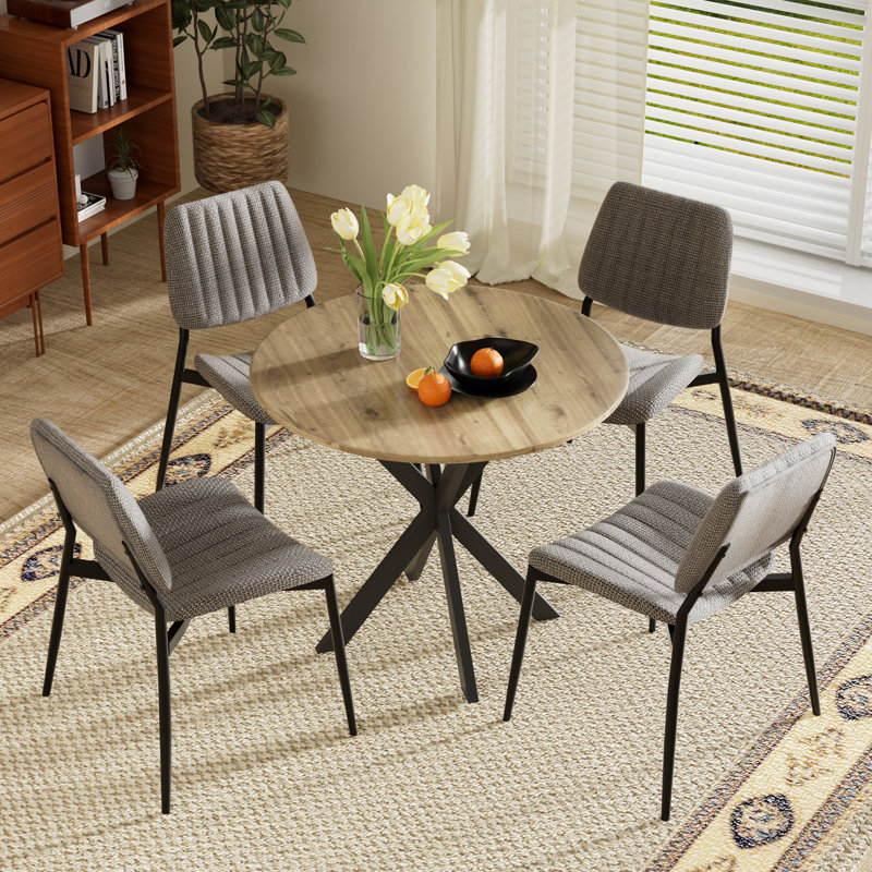 Ensemble repas rond 31,5 po, 5, Gris