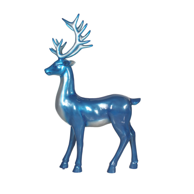 Deer Standing Statues [Blue]