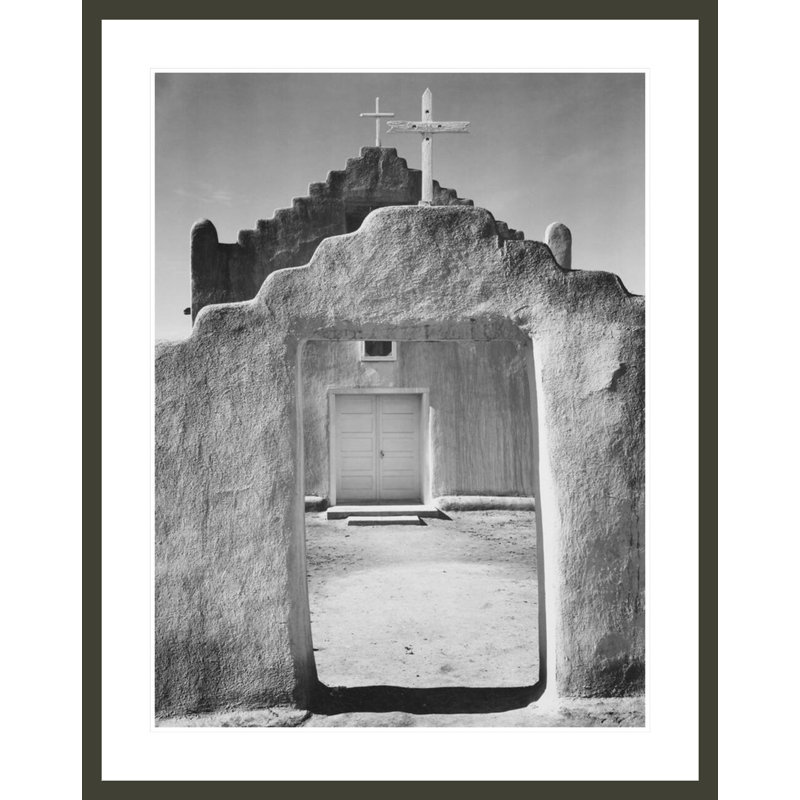 «Church Taos Pueblo» par Ansel Adams, impression giclée sur cadre, H 41,5 po x l 32,95 po