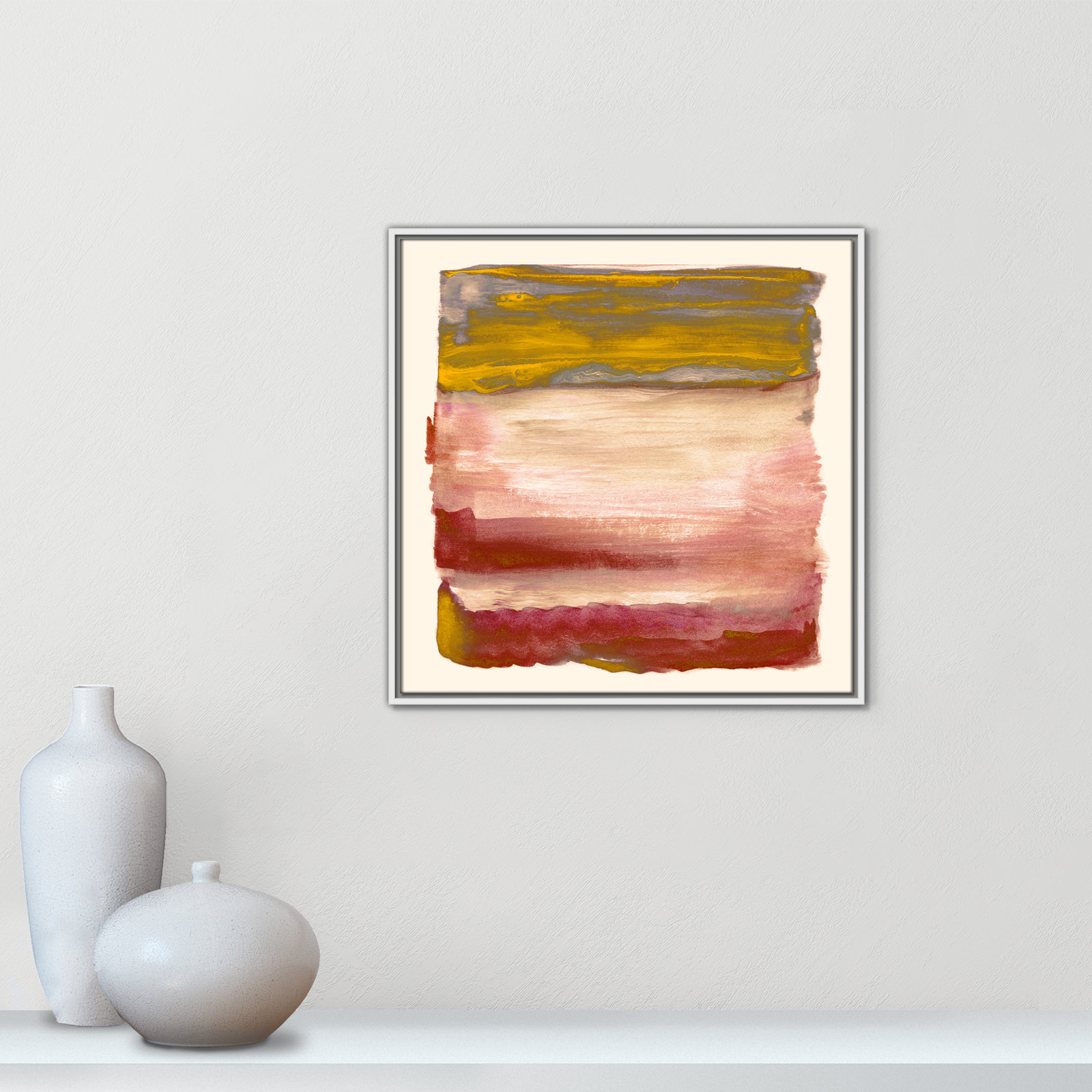 Yellow Sky I Print by Nan, White, 25.5" H x 25.5" W