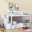 Lit superposé simple au-dessus de simple avec escalier de rangement Kendry Kids-2008888307